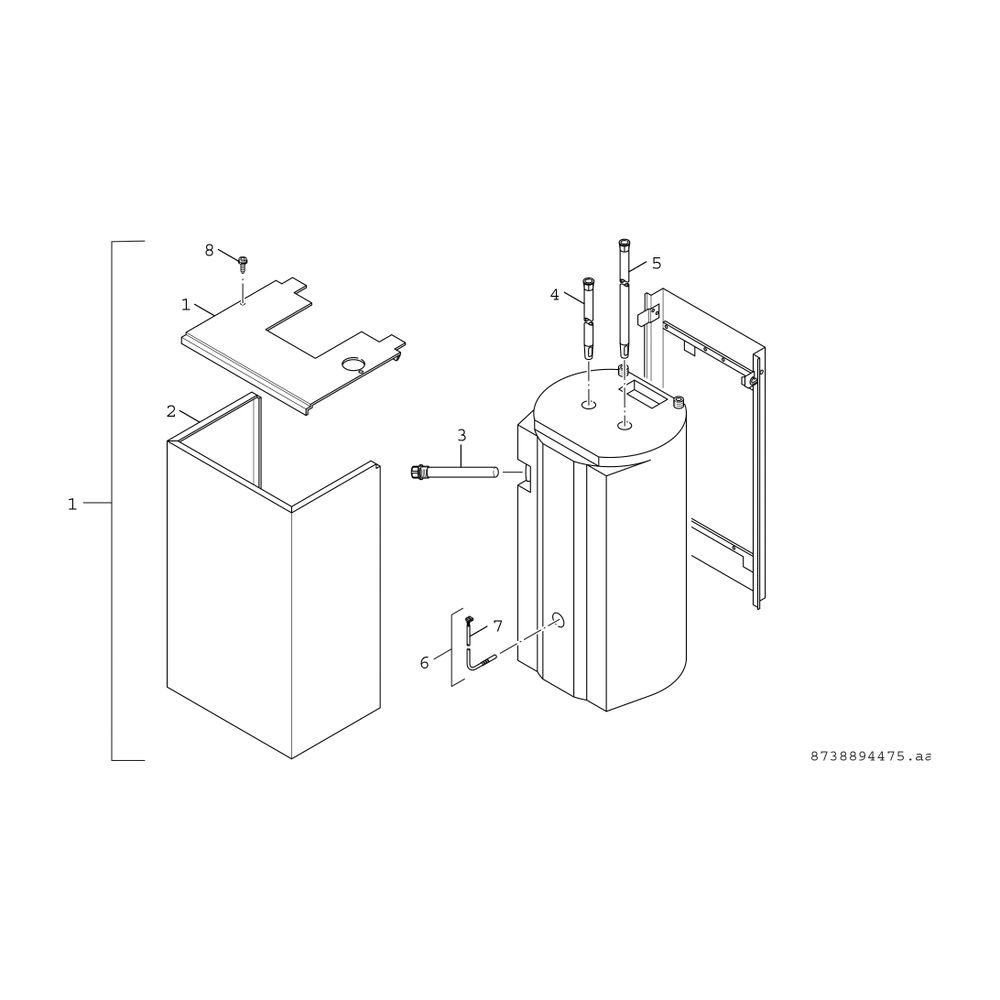 BOSCH wandhäng. Systemspeicher STORACELL ST 50-6 E B, 770x450x360, 50 L, weiß... JUNKERS-7735501700 4057749615404 (Abb. 2)