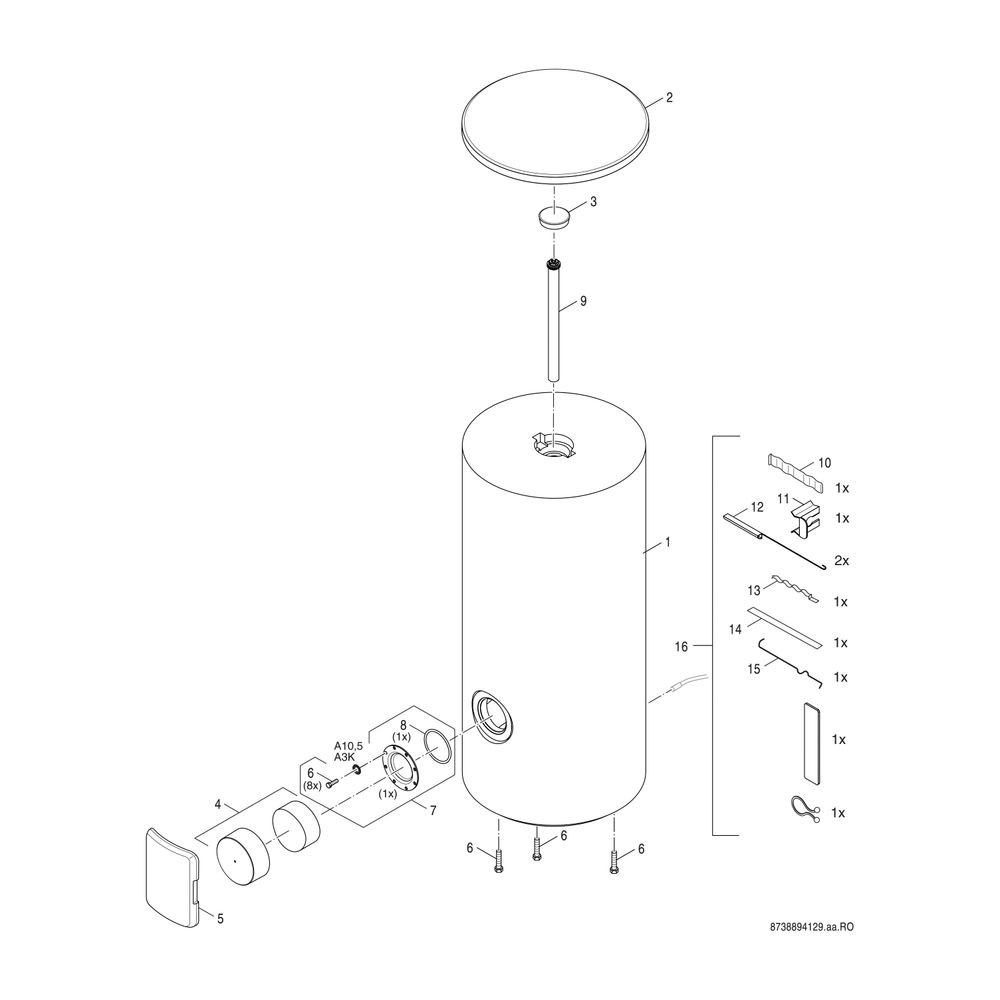 BOSCH bodensteh. Systemspeicher STORA W 300-5 KP 1 B, 1495x670, 300 L, silber... JUNKERS-7735501555 4057749417510 (Abb. 3)