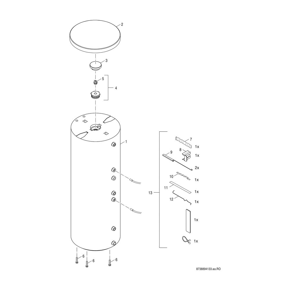 BOSCH Pufferspei. STORA BBS 400-5 K1 C für Solarstation, 1835x670, 390L, silber... JUNKERS-7735501564 4057749417602 (Abb. 3)