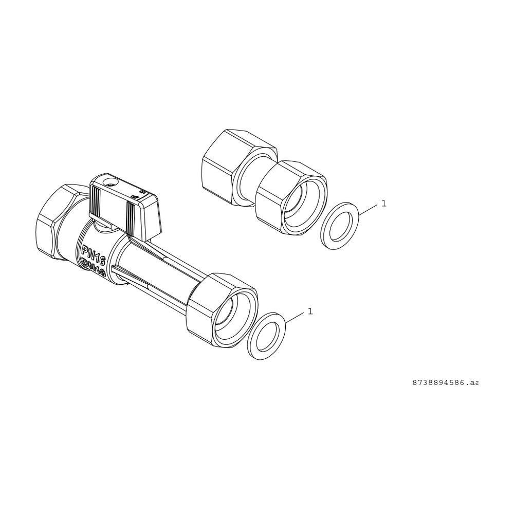 BOSCH Installationszubehör Nr. 240 Service-Paket R 1/2 Aufputz-Installation... JUNKERS-7738112208 4057749198334 (Abb. 2)