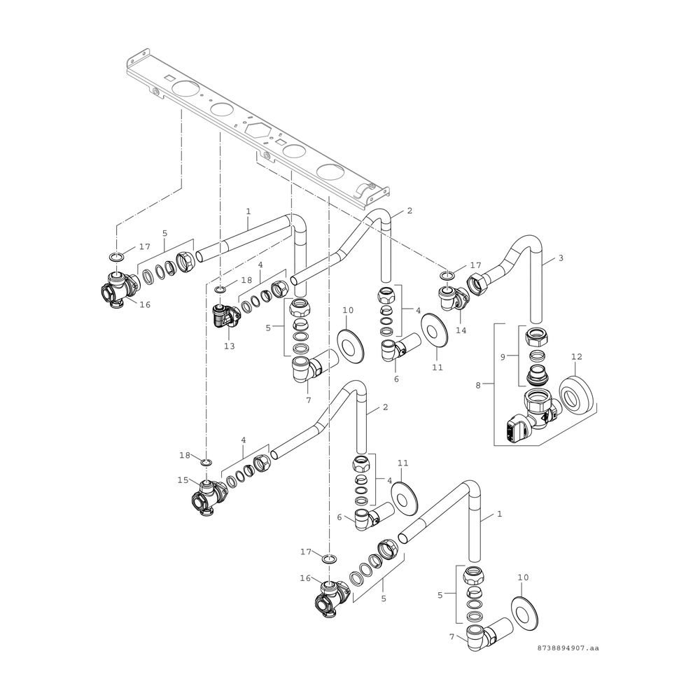 BOSCH Gas-Brennwertgerät, wandhängend CERAPUR ZWB 24-5 CR 23, 840x440x350,Mod.... JUNKERS-7736901707 4057749853943 (Abb. 8)