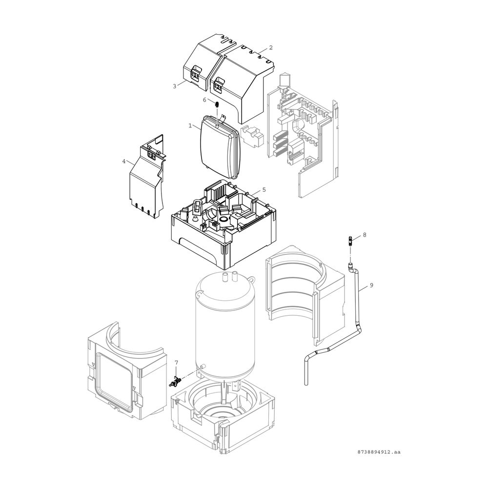 BOSCH Kompaktmodul AWMB 9 für Luft-WP Hydraulik, Regelung und Pufferspeicher... JUNKERS-8738210334 4057749855534 (Abb. 5)