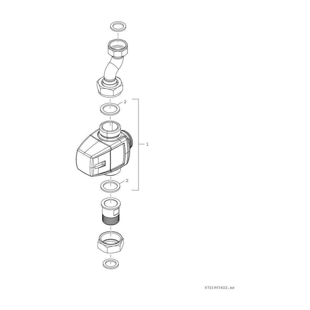 BOSCH Zubehör für Wohnungsstationen Ventil Übertemperaturschutz HK 55 GrC... JUNKERS-7735600574 4062321106362 (Abb. 2)