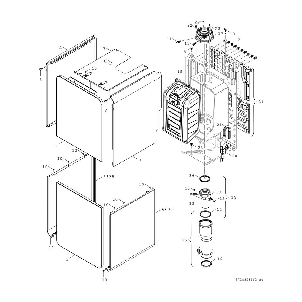 BOSCH Gas-Brennwertgerät, Kompaktmodul Condens GC 9000i WM 20/100 SB 23... JUNKERS-7738100769 4057749429070 (Abb. 3)