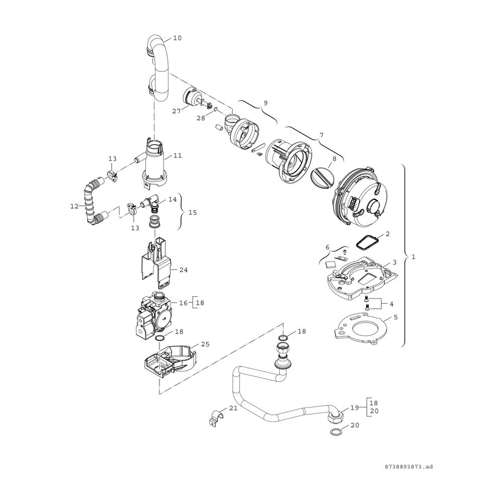 BOSCH Gas-Brennwertgerät, wandhängend CERAPUR ZSB 14-5.2 C21, 840x440x350,14kW... JUNKERS-7736901748 4062321011994 (Abb. 5)