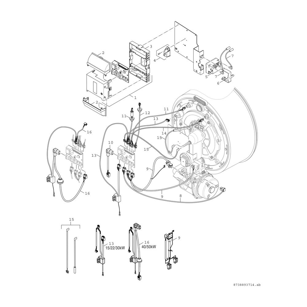 BOSCH Gas-Brennwertkessel, bodenstehend Condens GC8000iF-50, 1009x600x795, 50 kW... JUNKERS-8738808138 4062321613716 (Abb. 8)