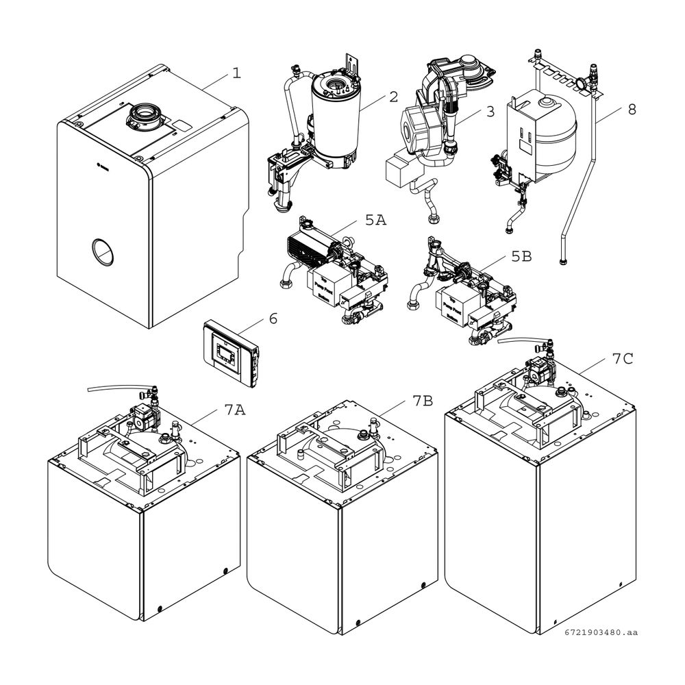 BOSCH Gas-Brennwertgerät, Kompaktmodul Condens GC5300i WM 24/100S 23... JUNKERS-7738101040 4062321394585 (Abb. 2)