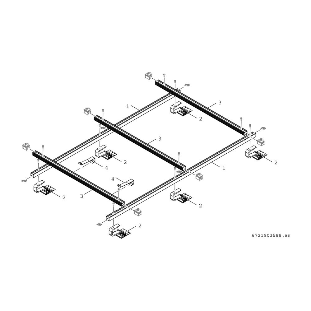 BOSCH Zubehör Flachkollektoren FKA 38-16 Aufdach Grundset senkrecht... JUNKERS-7735600575 4062321151195 (Abb. 2)