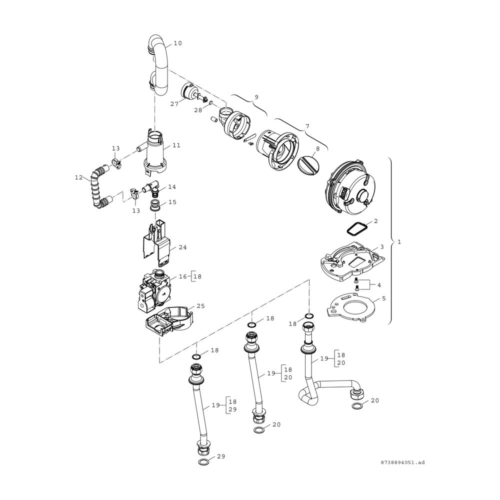 BOSCH Gas-Brennwertgerät, wandhängend Condens GC7000iW 14-1 21, weiß... JUNKERS-7736901910 4062321151713 (Abb. 5)