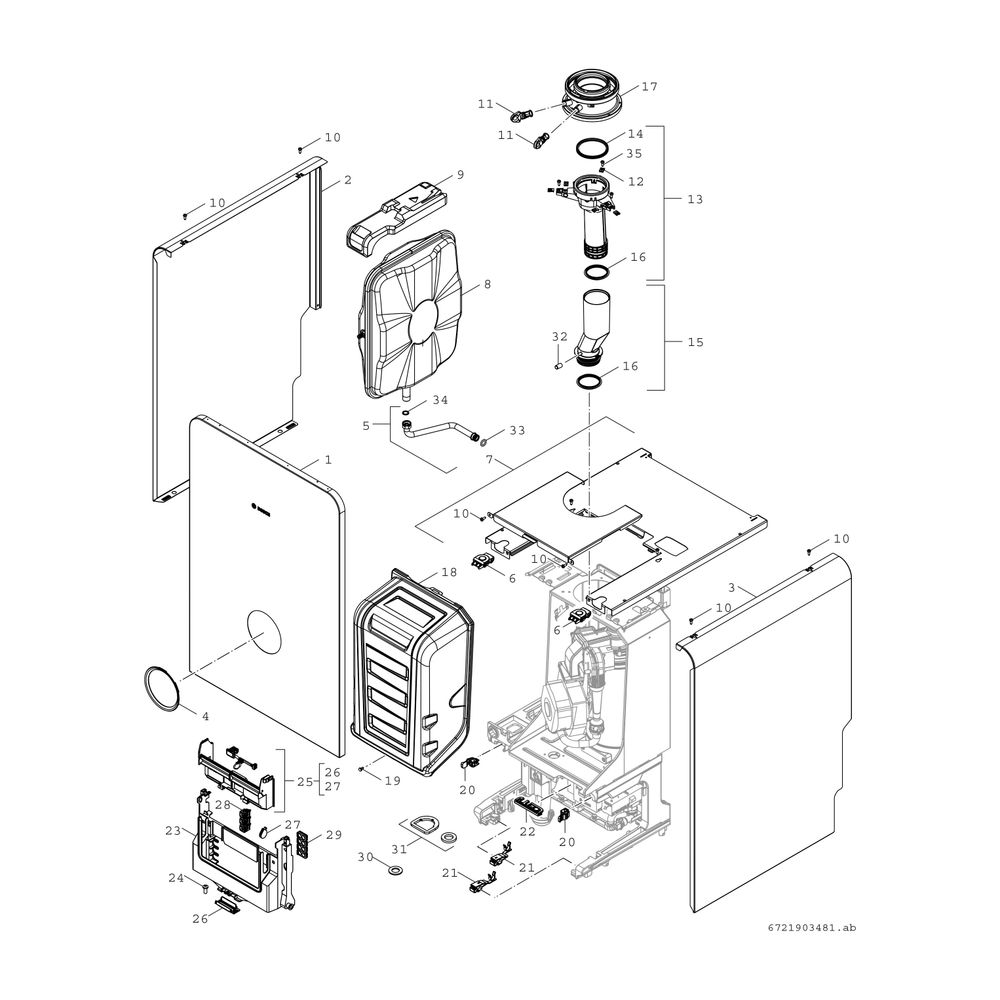 BOSCH Gas-Brennwertgerät, Kompaktmodul Condens GC5300i WM 24/100S 23... JUNKERS-7738101040 4062321394585 (Abb. 3)