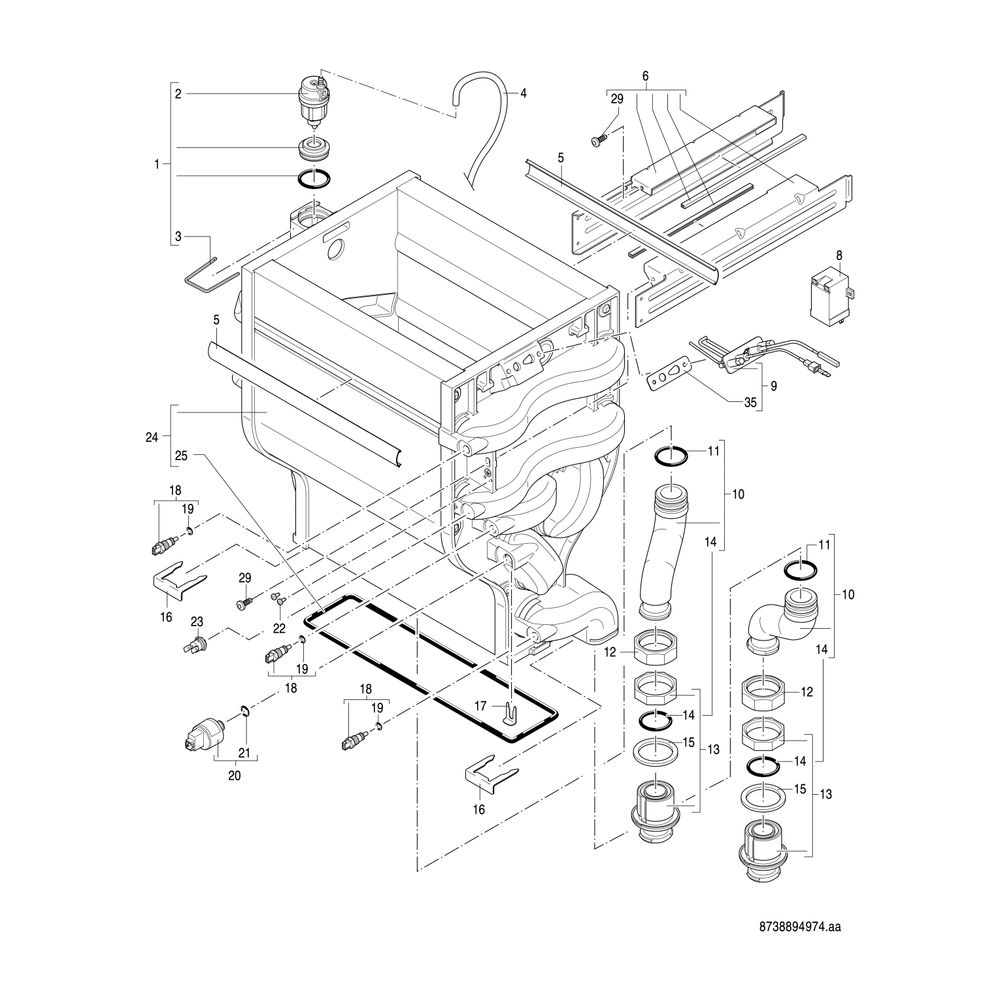 BOSCH Gas-Brennwertgerät, wandhängend GC7000 WP 70 23, 980x520x469... JUNKERS-7736701647 4057749761996 (Abb. 6)