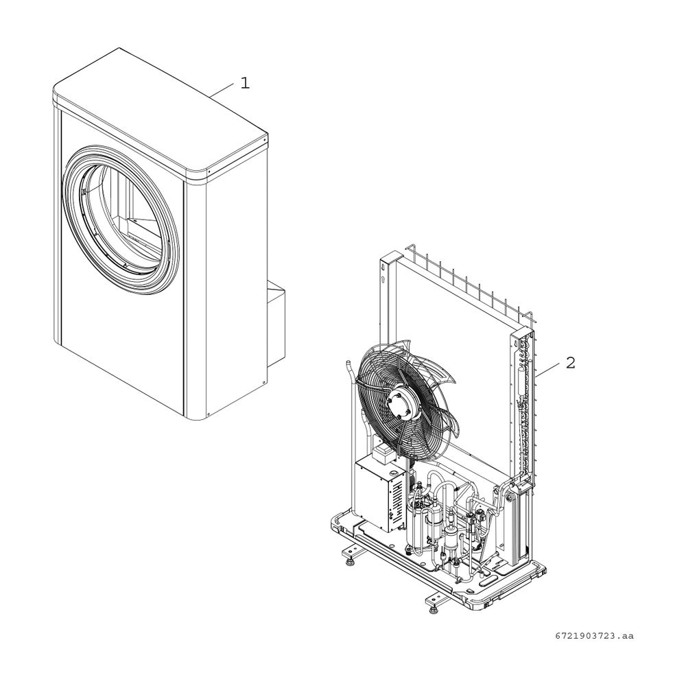 BOSCH Luftwärmepumpe CS7001i AW 13 OR-T Außeneinheit Monoblock-WP, 1680x1200x580... JUNKERS-7738601997 4062321295271 (Abb. 2)