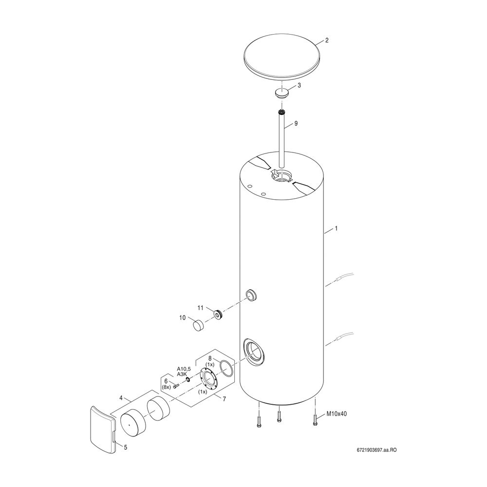 BOSCH Solar-Warmwasserspeicher STORA WS 400-5 EPK1 B, 1835x670, 380 L, silber... JUNKERS-8732935224 4062321204860 (Abb. 3)