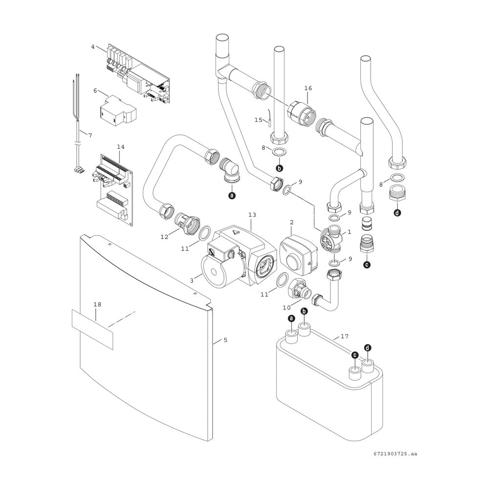 BOSCH natürliche Kühlstation NKS-1 mit Hocheffizenzpumpe... JUNKERS-8738211898 4062321274030 (Abb. 3)