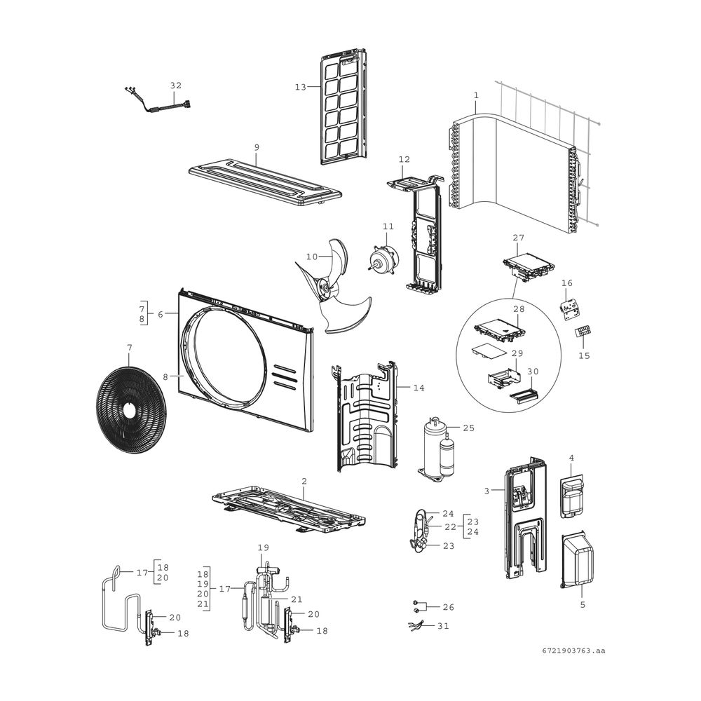 BOSCH Klimagerät CL3000i 35 E, Split Außeneinheit, 495x720x270, 3,5 kW... JUNKERS-7733701567 4062321296094 (Abb. 3)