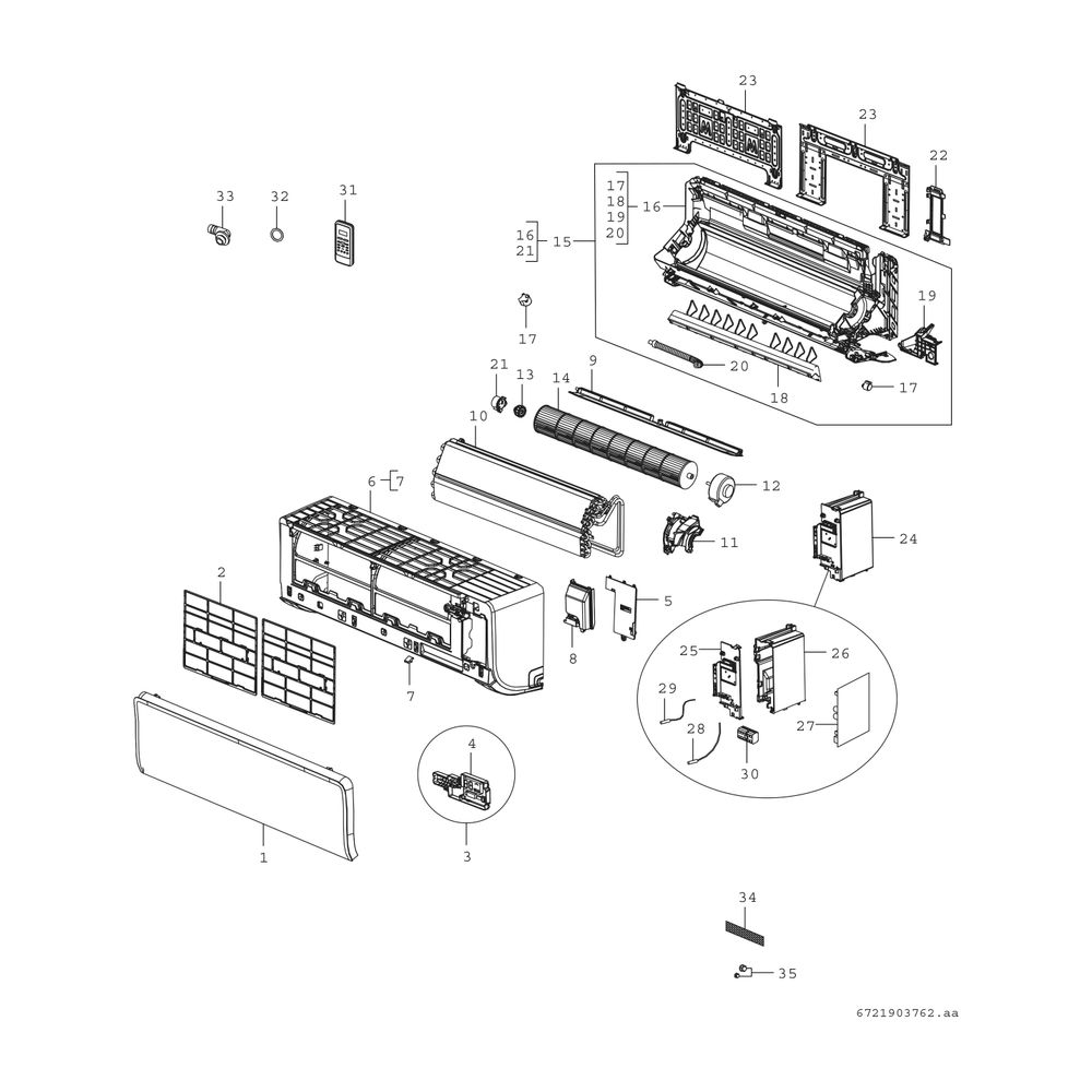 BOSCH Klimagerät CL3000iU W 35 E, Split Inneneinheit, 295x802x200, 3,5 kW... JUNKERS-7733701566 4062321296087 (Abb. 3)