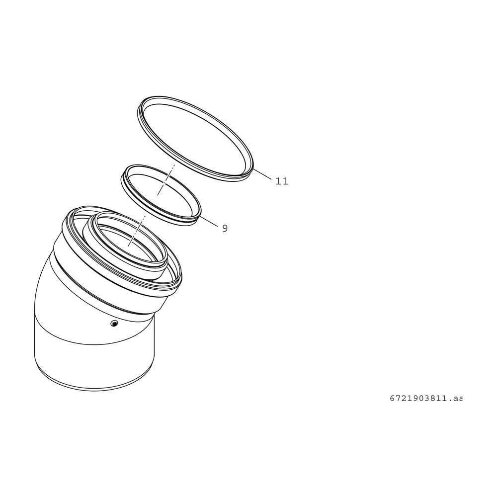 BOSCH Abgaszubehör FC-CE80-30 Doppelrohrbogen 30 Gr, d:80/125mm... JUNKERS-7738112664 4057749777638 (Abb. 2)