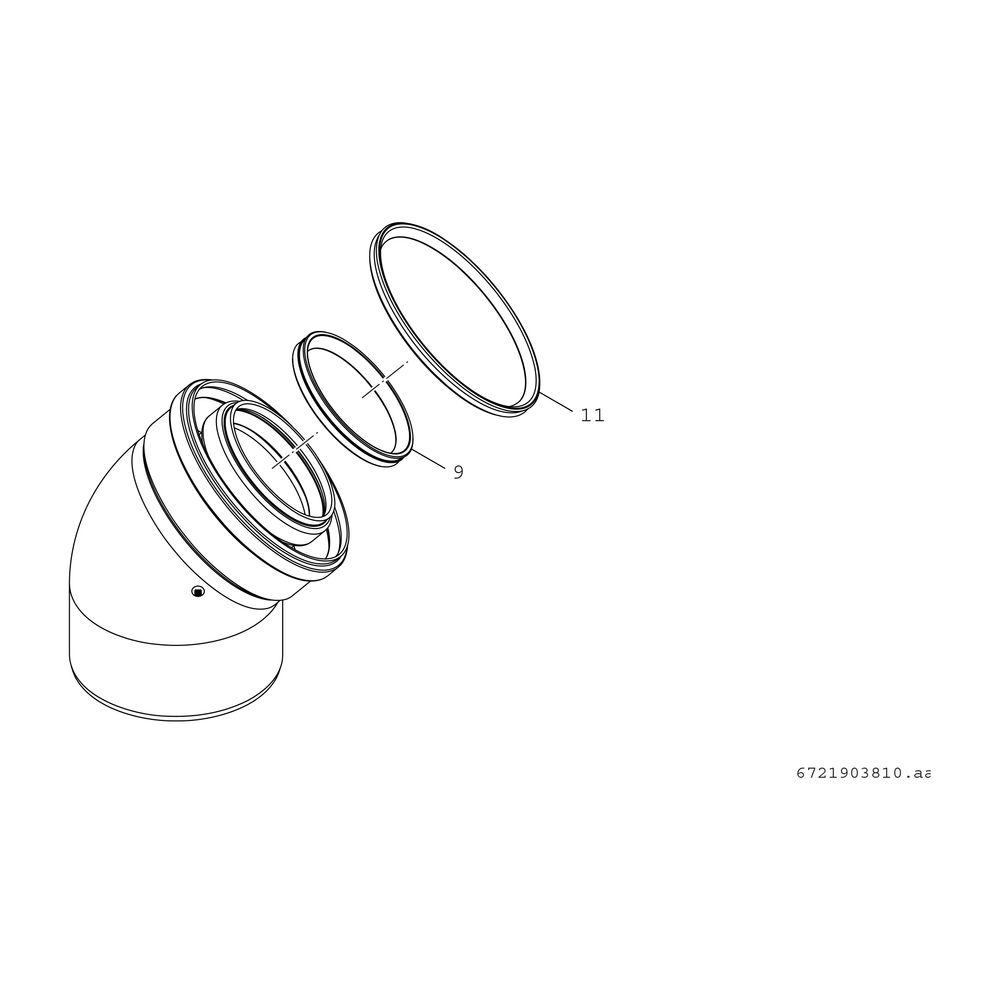 BOSCH Abgaszubehör FC-CE80-45 Doppelrohrbogen 45 Gr, d:80/125mm... JUNKERS-7738112593 4057749777546 (Abb. 2)