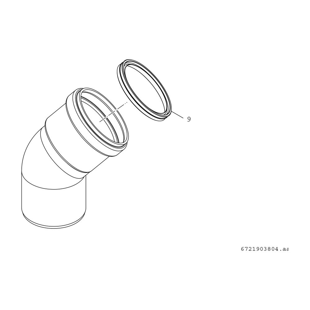 BOSCH Abgaszubehör FC-SE60-45 Bogen 45 Gr, d:60 mm... JUNKERS-7738112627 4057749739575 (Abb. 2)