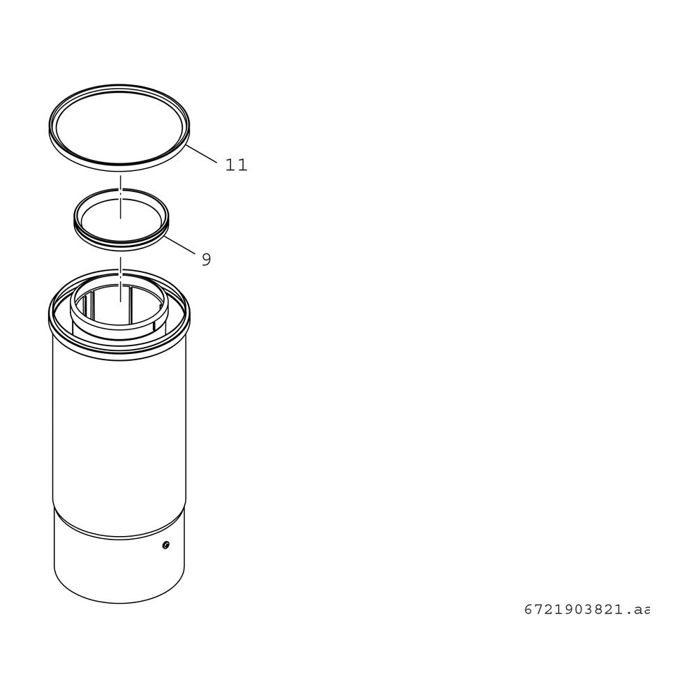 BOSCH Abgaszubehör FC-CO80 Schiebemuffe d:80/125mm, Länge: 300mm... JUNKERS-7738112729 4057749842831 (Abb. 2)