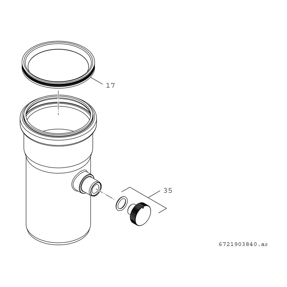 BOSCH Abgaszubehör AZB 1356 Zuluftanschlussstück gerade, d:110 mm... JUNKERS-87091020 4047416773001 (Abb. 2)