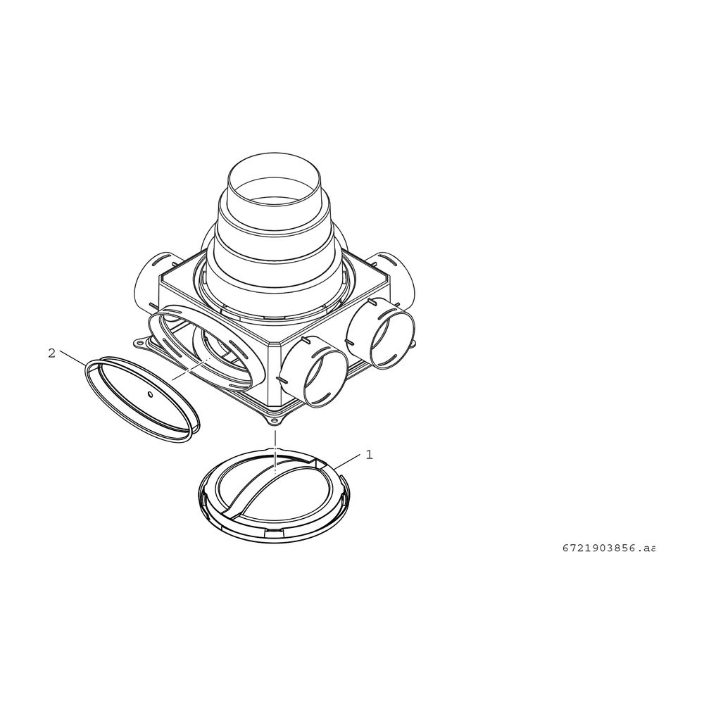 BOSCH Zubehör Wohnungslüftung VK 125-B Luftverteilkasten Kunststoff 1-lagig... JUNKERS-7738100818 4057749438652 (Abb. 2)