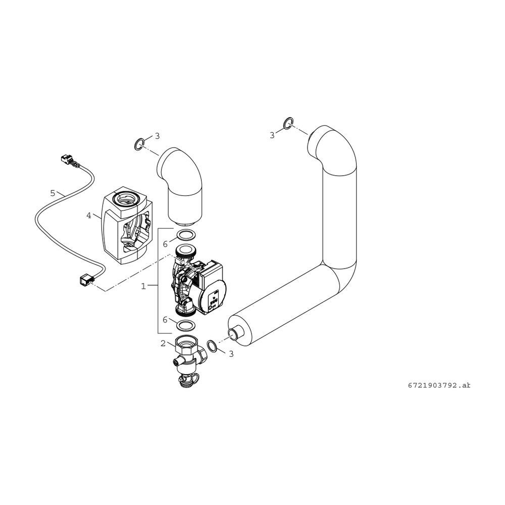 BOSCH Hybrid-Komponente HF-HY-BY25 Rohrgruppe Hybrid Bypass... JUNKERS-8732932713 4062321233044 (Abb. 3)