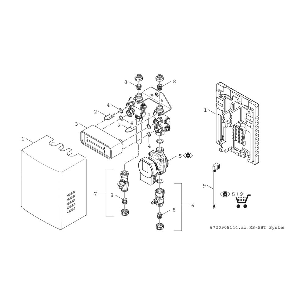 BOSCH Zubehör Solartechnik SBT-2 Systemtrennung Lademodul, 370x290x200... JUNKERS-7735600125 4054925640083 (Abb. 2)