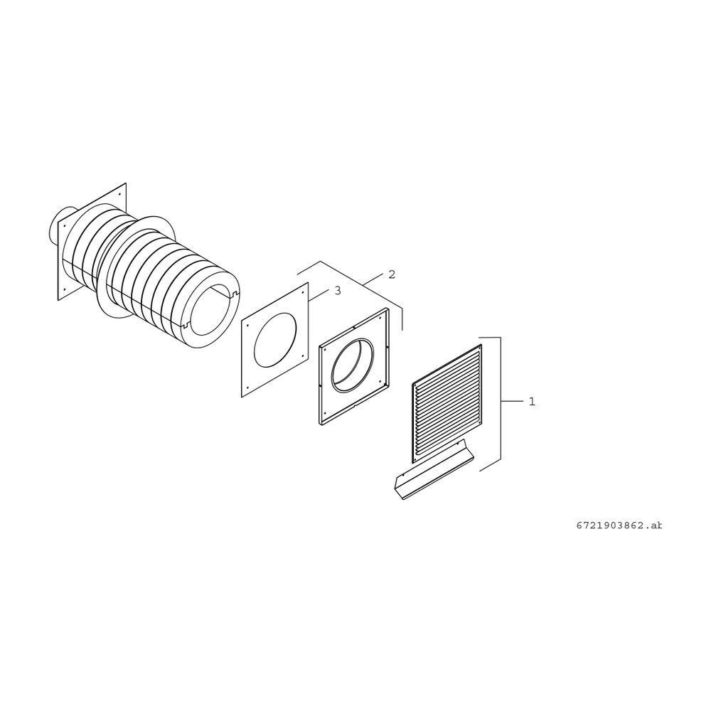 BOSCH Zubehör Wohnungslüftung WG 160-2 Wanddurchführung d: 160mm, Edelstahl... JUNKERS-7738110906 4051516694029 (Abb. 2)