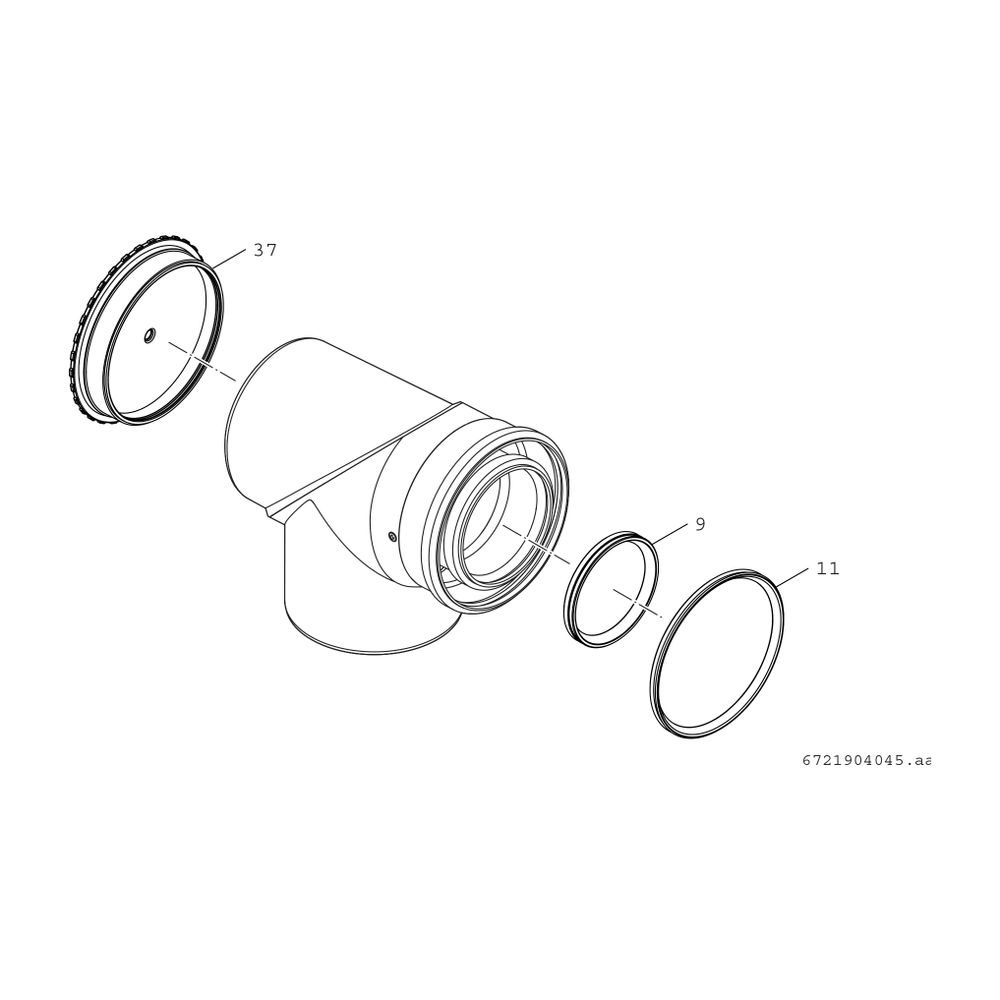 BOSCH Abgaszubehör FC-CER110-87 Doppelrohrbogen Prüföffn., d:110/160mm... JUNKERS-7738113106 4062321180102 (Abb. 2)