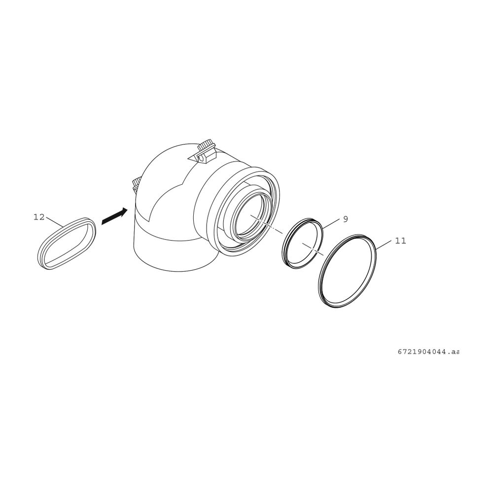 BOSCH Abgaszubehör FC-CER60-87 Doppelrohrbogen Prüföffnung, d:60/100 mm... JUNKERS-7738112637 4057749744371 (Abb. 2)