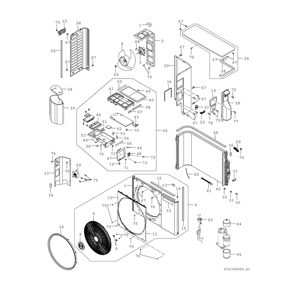BOSCH Klimagerät CLC6001i 25 E, Split Außeneinheit, 540x780x269, 2,5 kW... JUNKERS-7733701636 4062321324209 (Abb. 3)