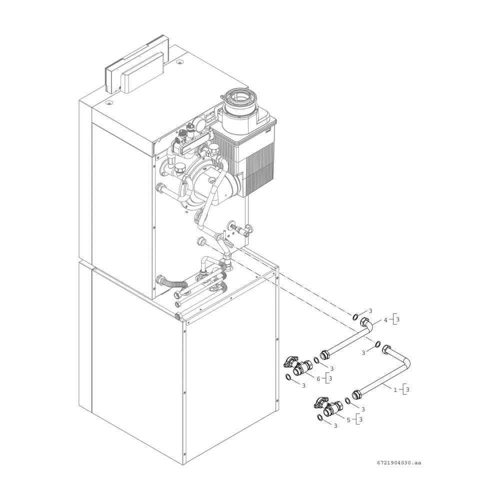 BOSCH Installationszubehör ASHK BCSi Anschluss-Set links/rechts für OC8000iFM... JUNKERS-8732928126 4062321318567 (Abb. 3)