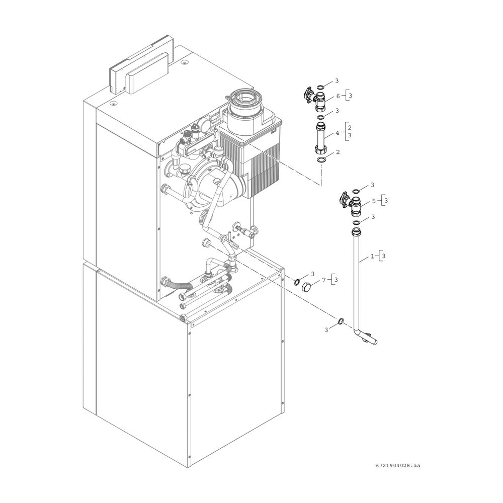 BOSCH Installationszubehör ASHK BCS Top Anschluss-Set oben für OC8000iFM... JUNKERS-8732929706 4062321318574 (Abb. 3)