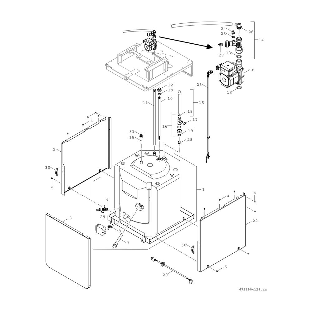 BOSCH Gas-Brennwertgerät, Kompaktmodul Condens 5300i WMA GC5300i WMA 24/100S 23... JUNKERS-7738100985 4062321356521 (Abb. 9)