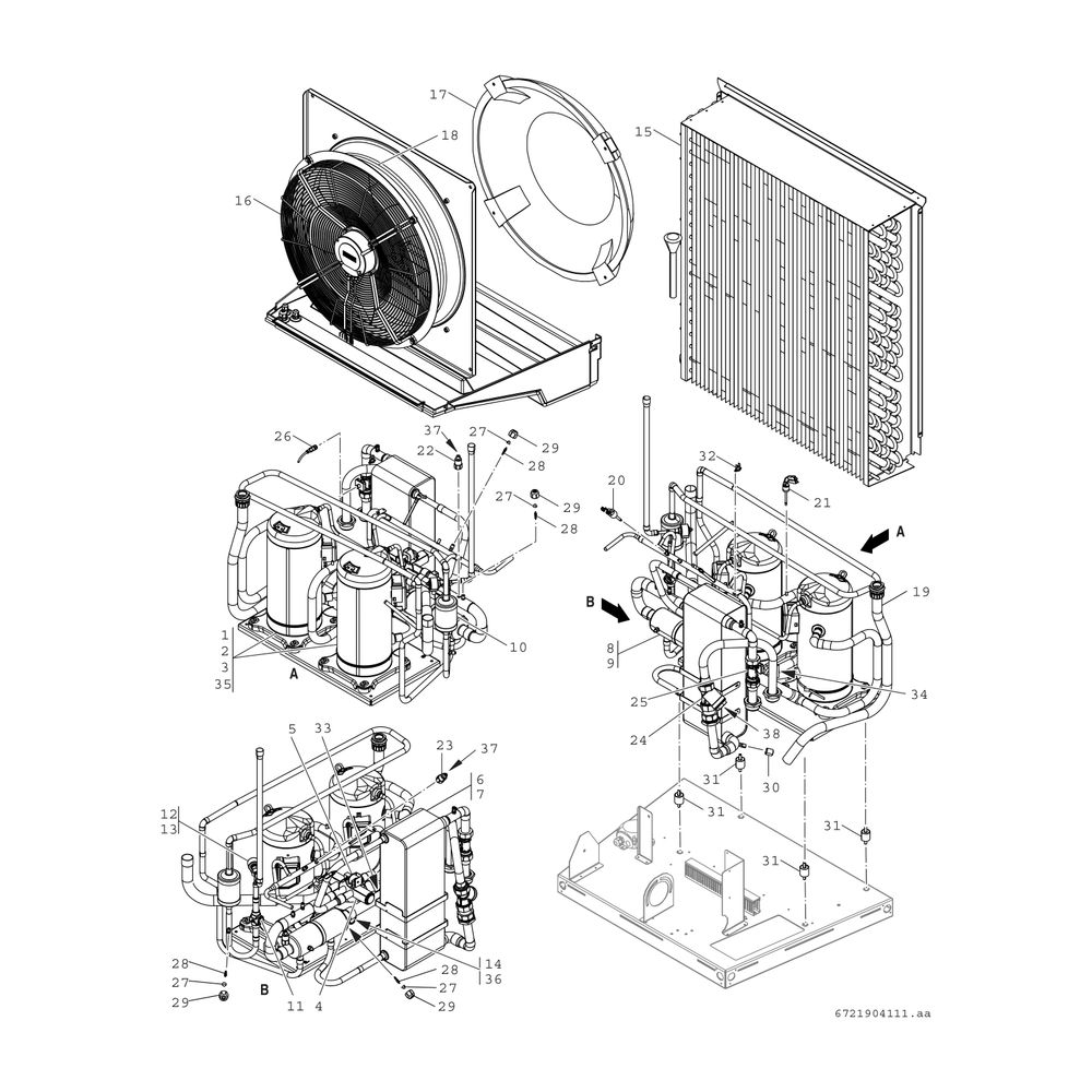 BOSCH Luftwärmepumpe CS5000AW 22 O Monoblock-WP, 1855x1065x775, 22 kW... JUNKERS-8738212189 4062321371241 (Abb. 4)