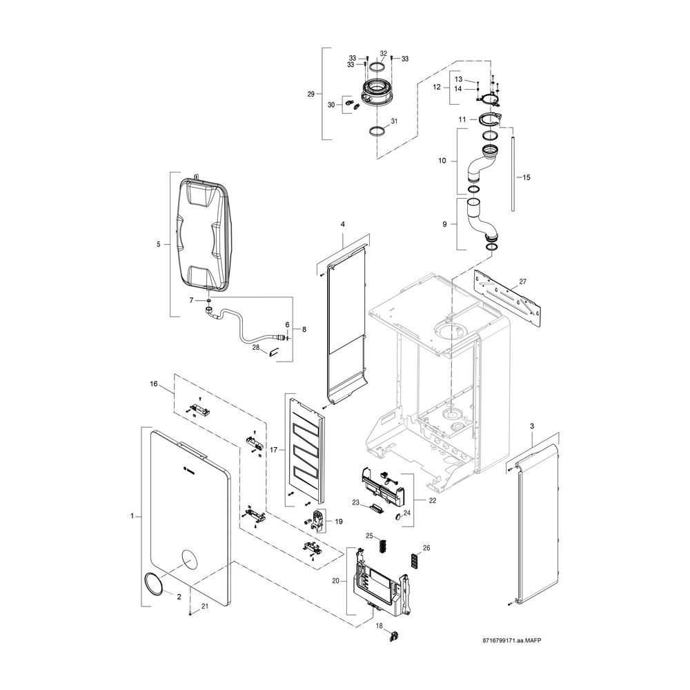 BOSCH Gas-Brennwertgerät, wandhängend Condens GC5700i WT 24/42 S 23... JUNKERS-7716701555 4062321310592 (Abb. 3)