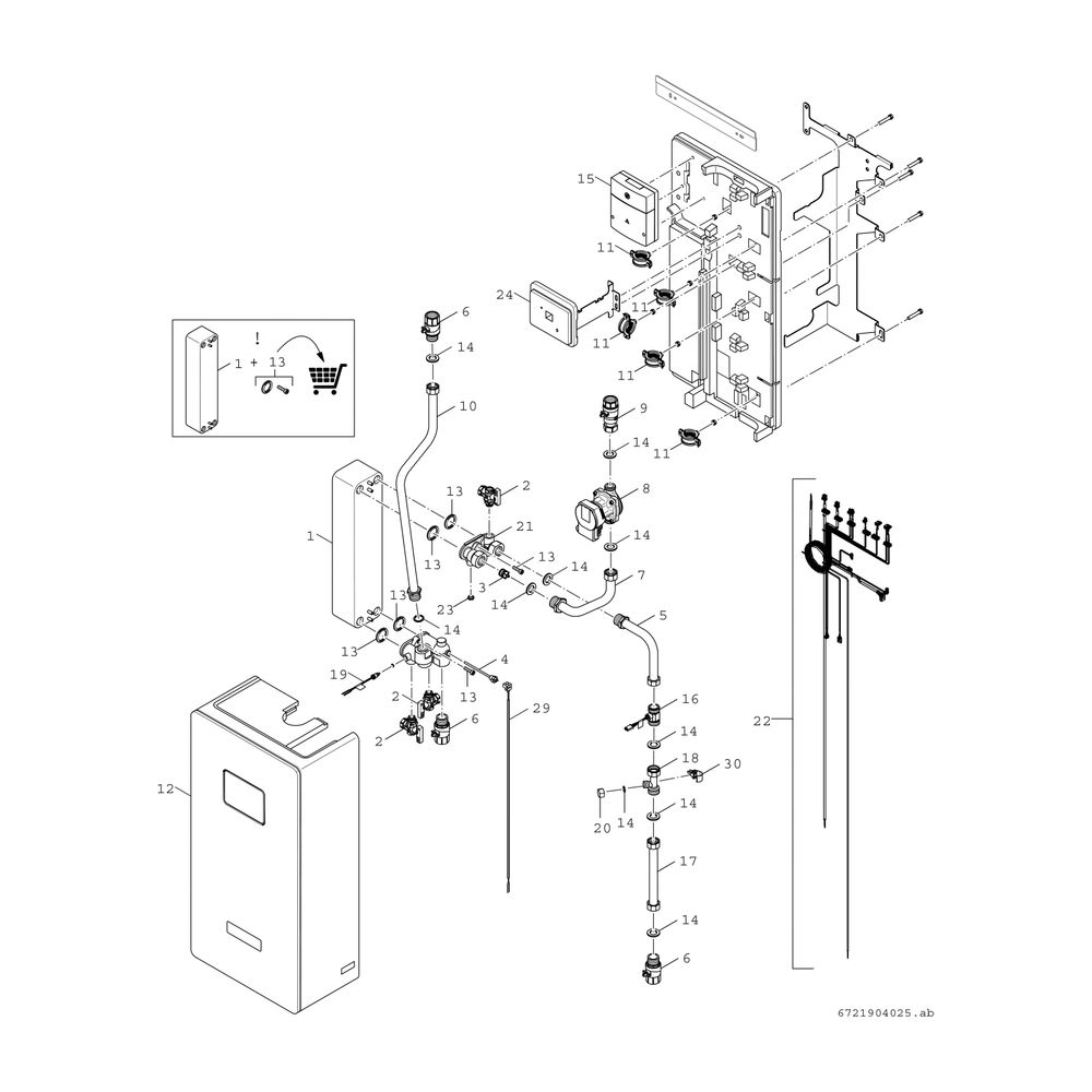 BOSCH Frischwasserstat. FlowFresh FF 40S 952x450x285, max. Zapfmenge 40 l/min... JUNKERS-7735600621 4062321360986 (Abb. 3)