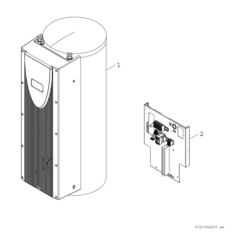 BOSCH Zub. für Luftwärmepumpen BH 300 P Puffermodul mit 300l-Pufferspeicher... JUNKERS-8738212194 4062321371296 (Abb. 2)