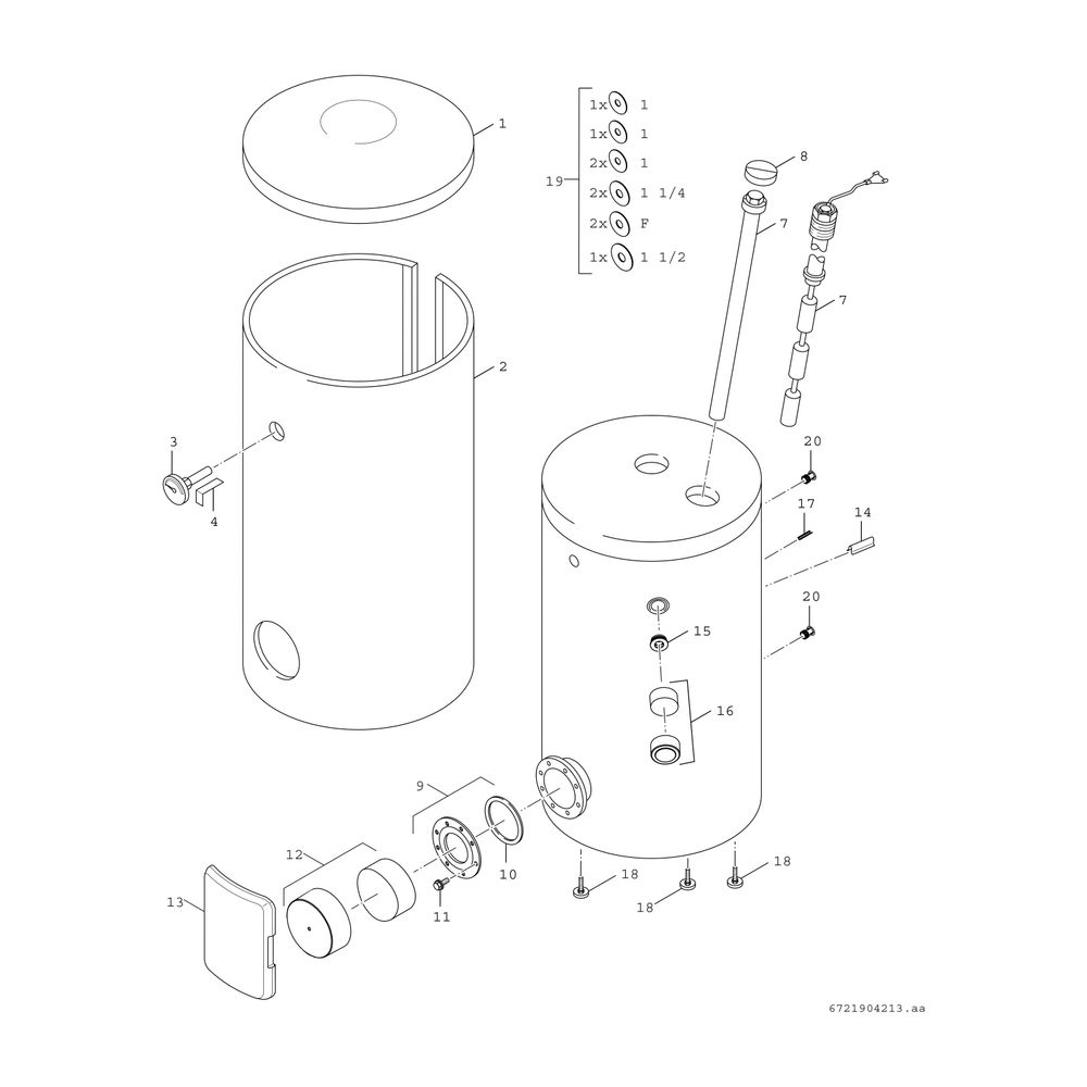 BOSCH Wärmepumpenspeicher WP 400 KP 1 C optimiert für CS5000AW, 1630x700, 400L... JUNKERS-8735100975 4062321393908 (Abb. 3)