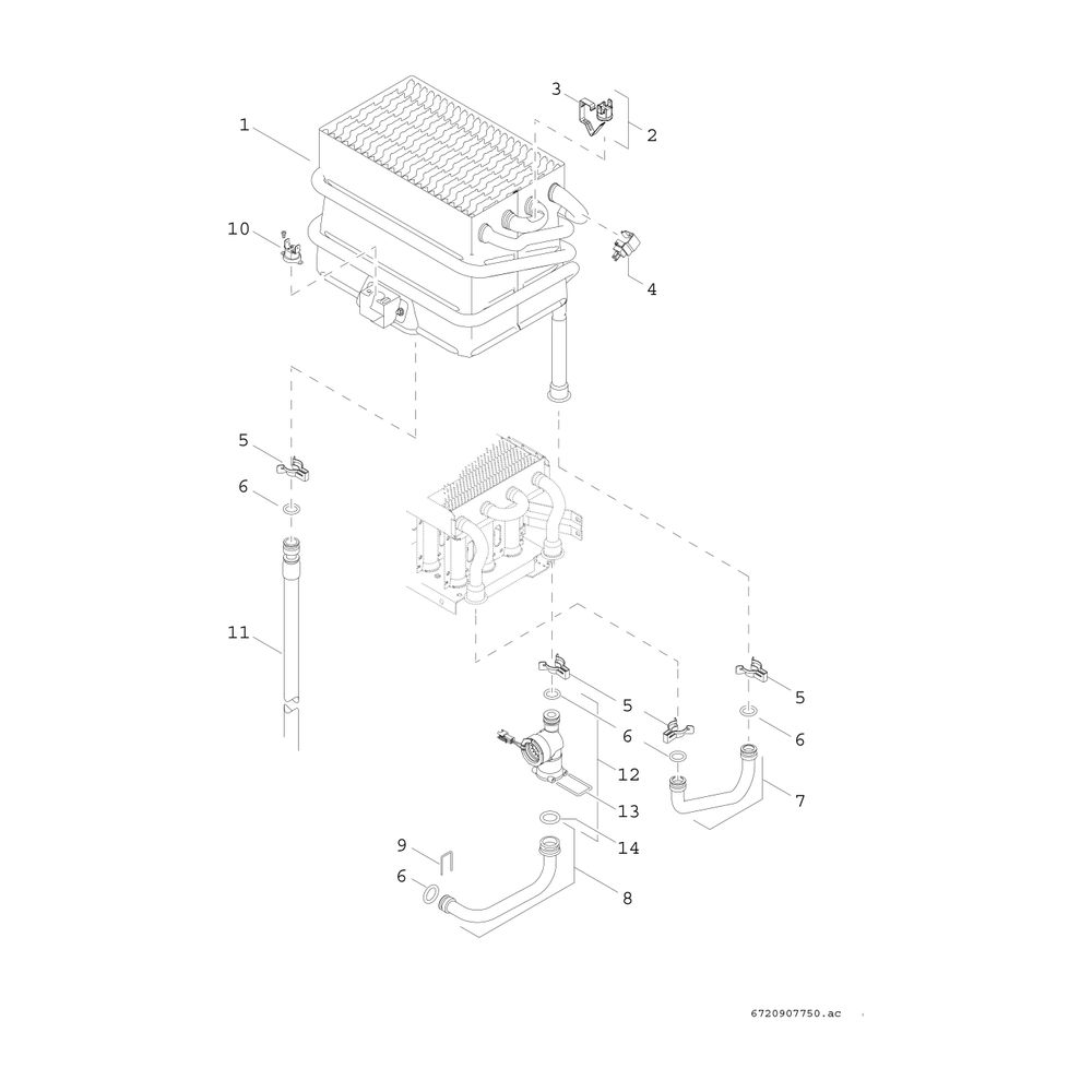 BOSCH Gas-Durchlaufwarmwasserbereiter Therm 4300 T4304 11 23, 655x310x225... JUNKERS-7736506254 4062321492878 (Abb. 4)