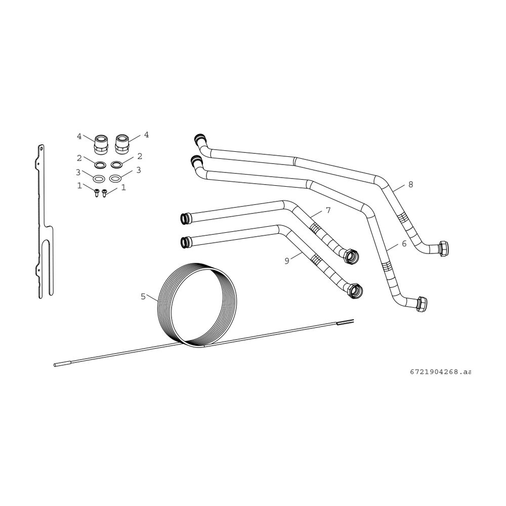 BOSCH Installationszubehör CS 40 Anschlussrohrsatz Puffer, links/rechts... JUNKERS-7738113397 4062321343842 (Abb. 2)