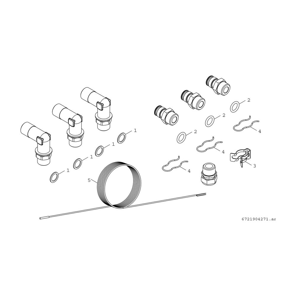 BOSCH Installationszubehör CS 41 Anschlusswinkel bauseitiger Verrohrung... JUNKERS-7738113526 4062321391096 (Abb. 2)