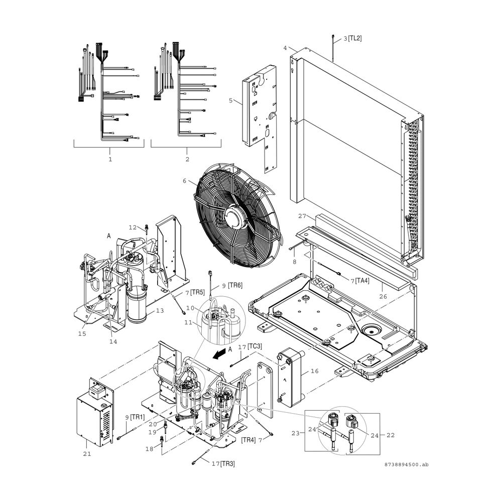 BOSCH Luftwärmepumpe CS7000iAW 7 IR-S Wärmepumpe zur Innenaufstellung... JUNKERS-8738208680 4057749557988 (Abb. 4)