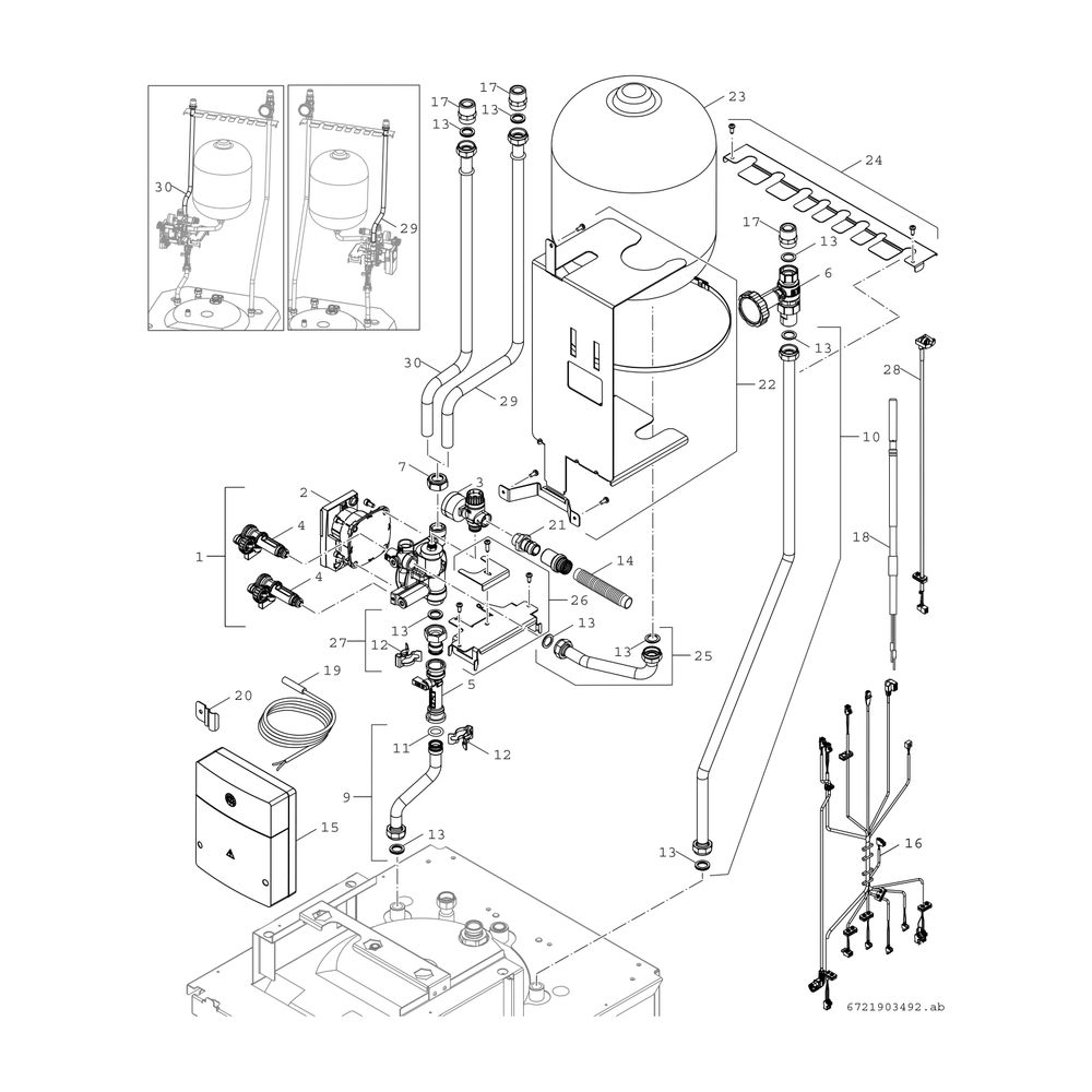 BOSCH Gas-Brennwertgerät, Kompaktmodul Condens GC5300i WM 24/210 SO 23... JUNKERS-7738101041 4062321394592 (Abb. 9)