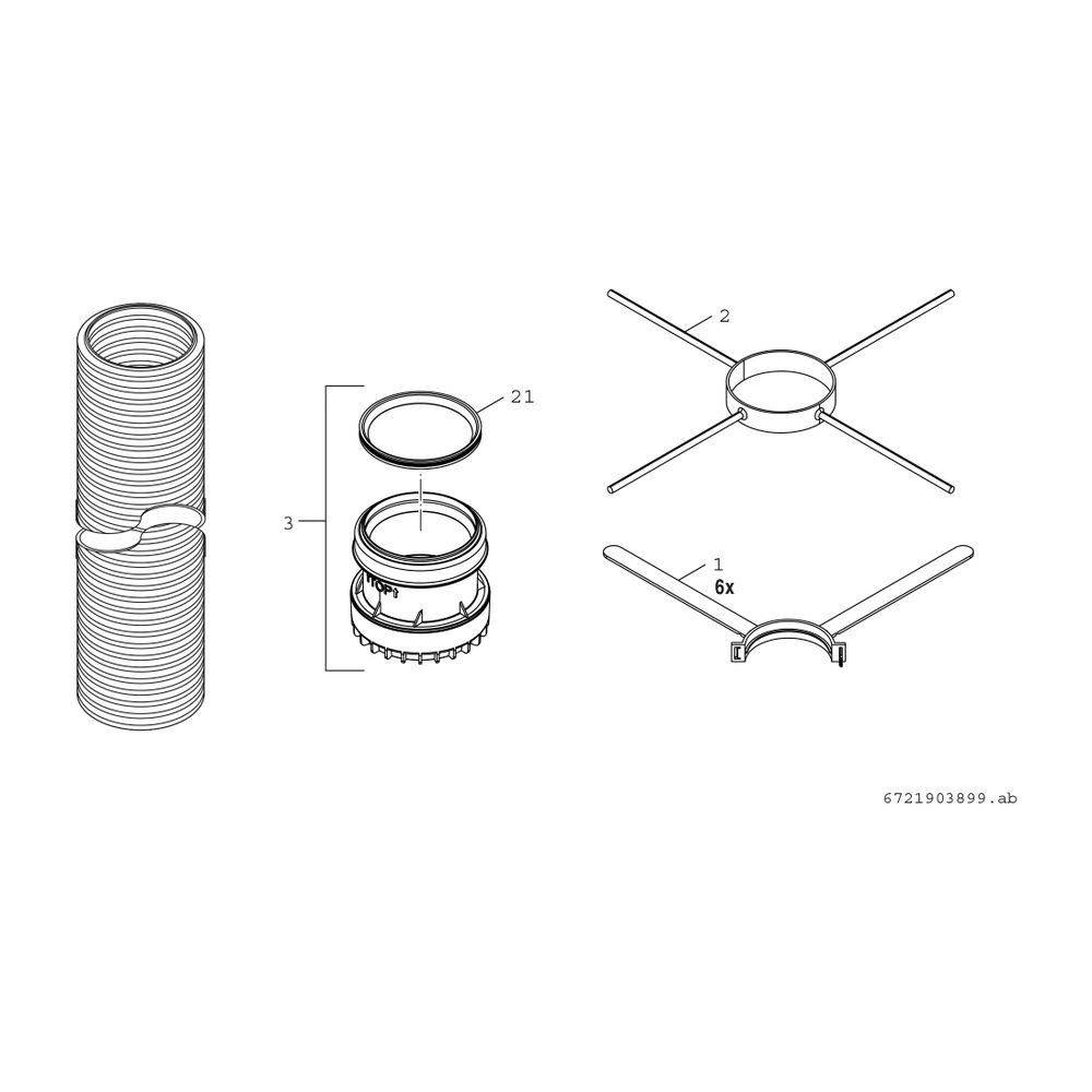 BOSCH Abgaszubehör FC-Set-F80 Grundpaket Flexleitung d:80 mm, L:15m... JUNKERS-7738112689 4057749831002 (Abb. 2)