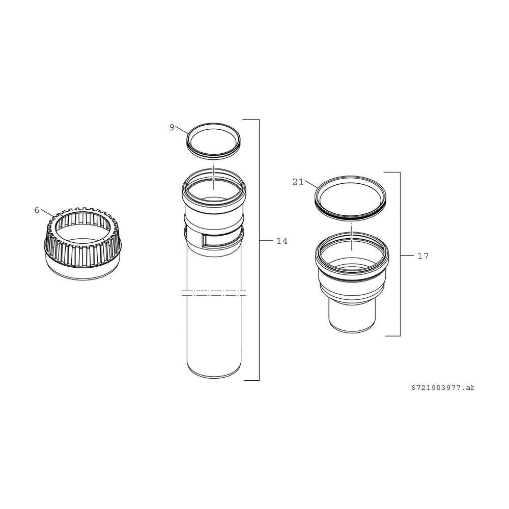 BOSCH Abgaszubehör FC-Set80-B23 Anschlussbausatz d:80mm... JUNKERS-7738113206 4062321222291 (Abb. 2)