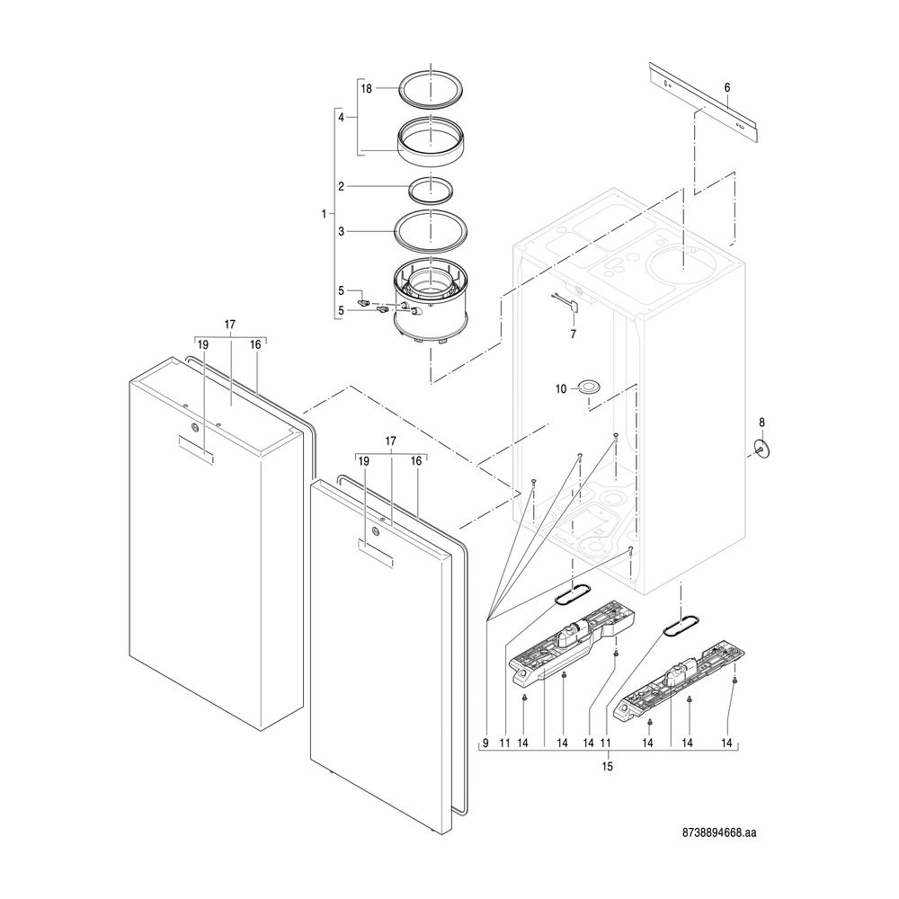 BOSCH Gas-Brennwertgerät, wandhängend GC7000 WP 70 23, 980x520x469... JUNKERS-7736701647 4057749761996 (Abb. 3)