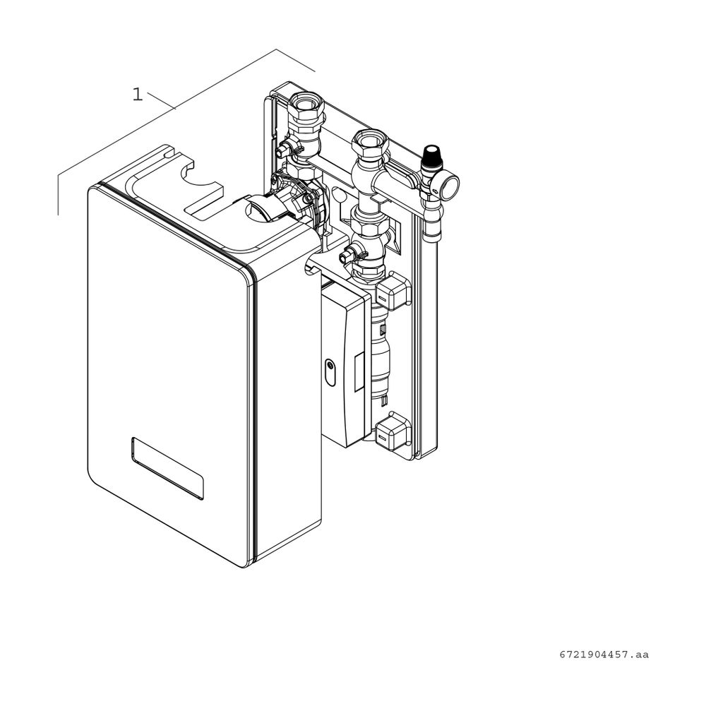 BOSCH Hybrid Station HW-SetHYC25 zur Einbindung Luft/Wasser-Wärmepumpe... JUNKERS-7736605982 4062321558666 (Abb. 2)