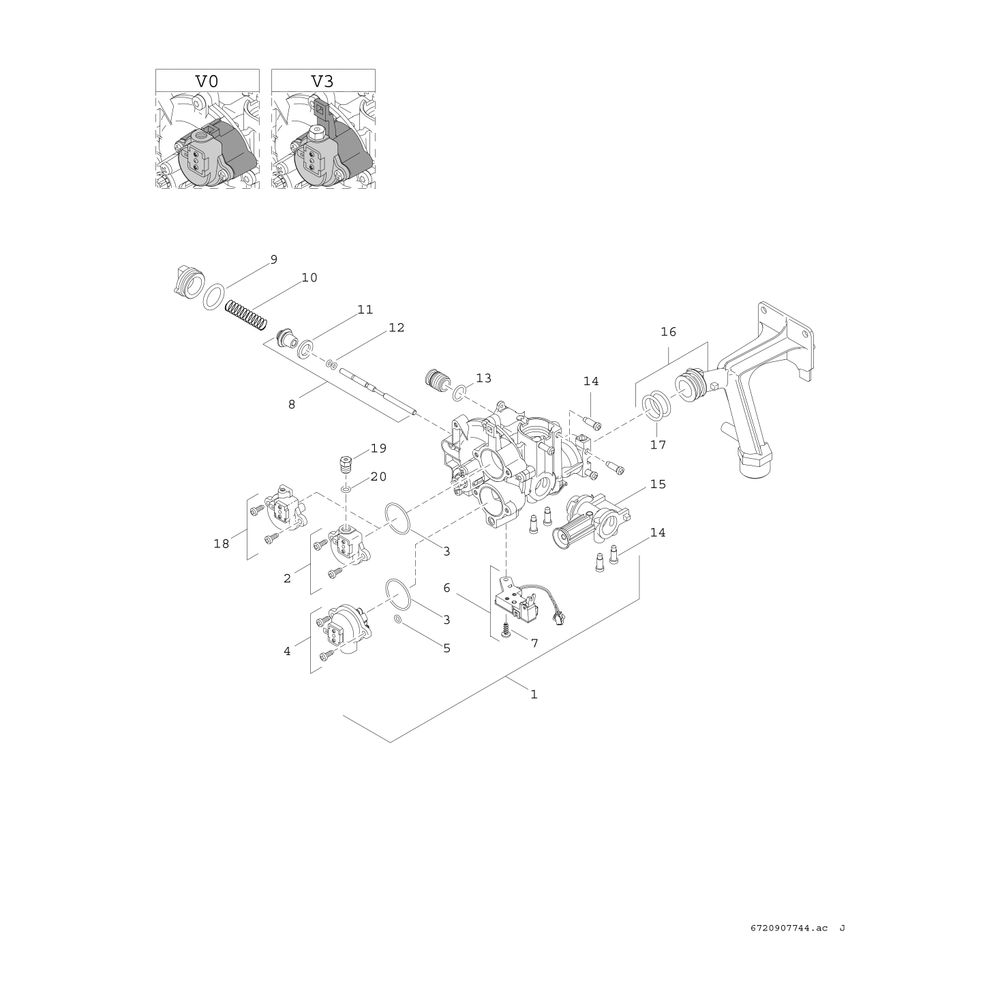 BOSCH Gas-Durchlaufwarmwasserbereiter Therm 4300 T4304 14 D 23, 655x350x225... JUNKERS-7736505703 4062321123437 (Abb. 6)